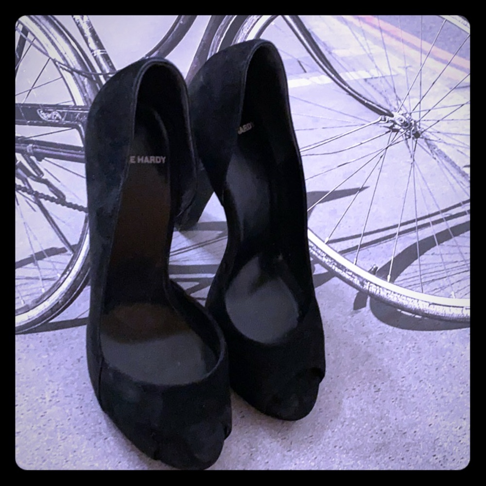 PIERRE HARDY Suede black Unique Heel .